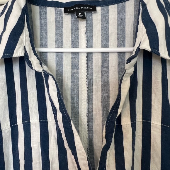 Universal Standard Blue and White Striped Top - Picture 3 of 7